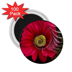 Fantasy Flower Fractal Blossom 2 25  Magnets (100 Pack) 