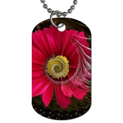 Fantasy Flower Fractal Blossom Dog Tag (one Side)