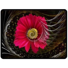 Fantasy Flower Fractal Blossom Fleece Blanket (large)  by BangZart