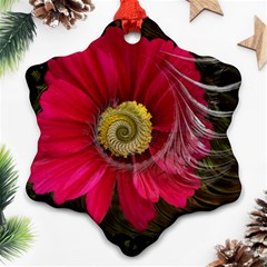 Fantasy Flower Fractal Blossom Snowflake Ornament (two Sides) by BangZart