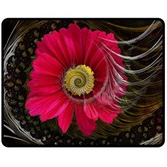 Fantasy Flower Fractal Blossom Double Sided Fleece Blanket (medium)  by BangZart