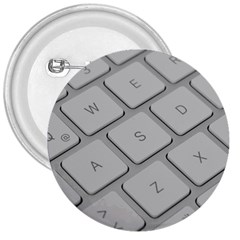 Keyboard Letters Key Print White 3  Buttons by BangZart