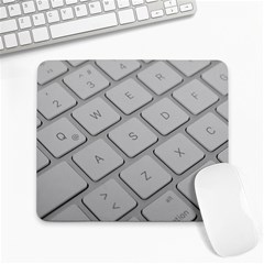 Keyboard Letters Key Print White Large Mousepads by BangZart