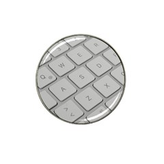 Keyboard Letters Key Print White Hat Clip Ball Marker (10 Pack) by BangZart