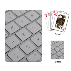 Keyboard Letters Key Print White Playing Card by BangZart