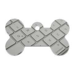 Keyboard Letters Key Print White Dog Tag Bone (one Side) by BangZart