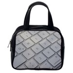 Keyboard Letters Key Print White Classic Handbags (One Side) Front