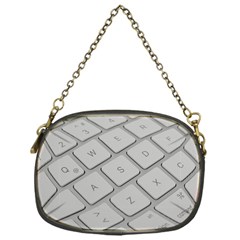 Keyboard Letters Key Print White Chain Purses (one Side)  by BangZart