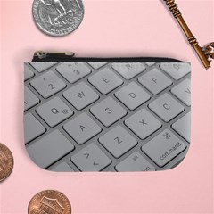 Keyboard Letters Key Print White Mini Coin Purses by BangZart