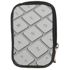 Keyboard Letters Key Print White Compact Camera Cases by BangZart