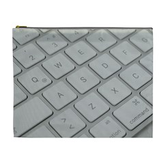 Keyboard Letters Key Print White Cosmetic Bag (xl) by BangZart