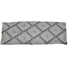 Keyboard Letters Key Print White Body Pillow Case (dakimakura) by BangZart