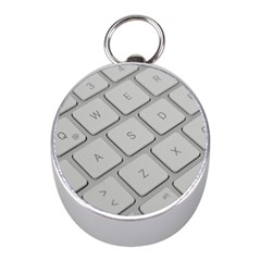 Keyboard Letters Key Print White Mini Silver Compasses by BangZart