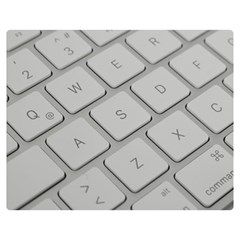 Keyboard Letters Key Print White Double Sided Flano Blanket (medium)  by BangZart