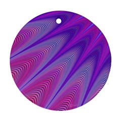 Purple Star Sun Sunshine Fractal Ornament (round) by BangZart