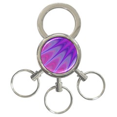 Purple Star Sun Sunshine Fractal 3-ring Key Chains by BangZart