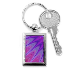 Purple Star Sun Sunshine Fractal Key Chains (rectangle)  by BangZart