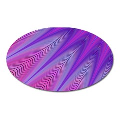 Purple Star Sun Sunshine Fractal Oval Magnet by BangZart