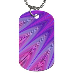 Purple Star Sun Sunshine Fractal Dog Tag (two Sides) by BangZart