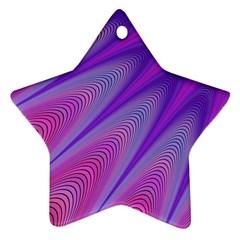 Purple Star Sun Sunshine Fractal Star Ornament (two Sides) by BangZart