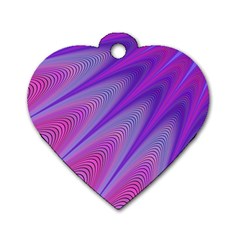 Purple Star Sun Sunshine Fractal Dog Tag Heart (one Side) by BangZart