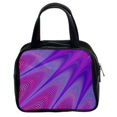 Purple Star Sun Sunshine Fractal Classic Handbags (2 Sides) by BangZart