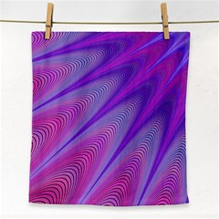 Purple Star Sun Sunshine Fractal Face Towel by BangZart