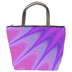 Purple Star Sun Sunshine Fractal Bucket Bags by BangZart