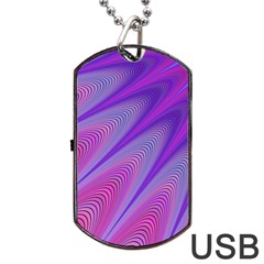 Purple Star Sun Sunshine Fractal Dog Tag Usb Flash (two Sides) by BangZart