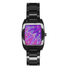 Purple Star Sun Sunshine Fractal Stainless Steel Barrel Watch by BangZart