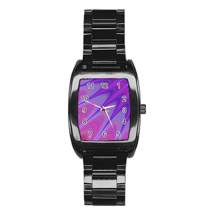 Purple Star Sun Sunshine Fractal Stainless Steel Barrel Watch