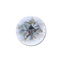 Winter Frost Ice Sheet Leaves Golf Ball Marker