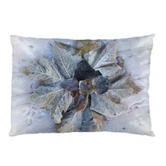 Winter Frost Ice Sheet Leaves Pillow Case