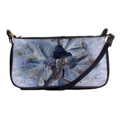 Winter Frost Ice Sheet Leaves Shoulder Clutch Bags