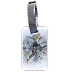 Winter Frost Ice Sheet Leaves Luggage Tags (one Side) 