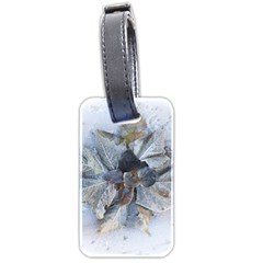 Winter Frost Ice Sheet Leaves Luggage Tags (two Sides)