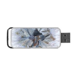 Winter Frost Ice Sheet Leaves Portable Usb Flash (one Side)