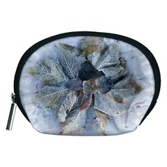 Winter Frost Ice Sheet Leaves Accessory Pouches (medium) 