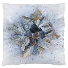 Winter Frost Ice Sheet Leaves Standard Flano Cushion Case (one Side)