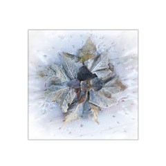 Winter Frost Ice Sheet Leaves Satin Bandana Scarf