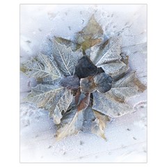 Winter Frost Ice Sheet Leaves Drawstring Bag (small)