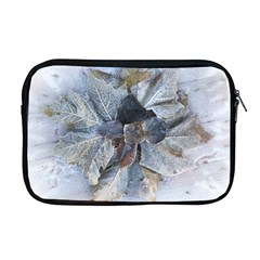 Winter Frost Ice Sheet Leaves Apple Macbook Pro 17  Zipper Case