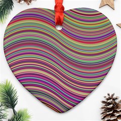 Wave Abstract Happy Background Ornament (heart)