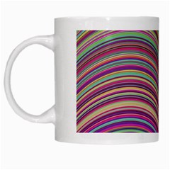 Wave Abstract Happy Background White Mugs by BangZart