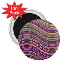 Wave Abstract Happy Background 2 25  Magnets (100 Pack)  by BangZart