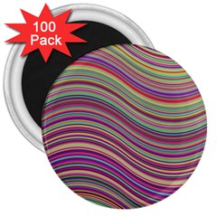 Wave Abstract Happy Background 3  Magnets (100 Pack) by BangZart