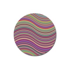 Wave Abstract Happy Background Magnet 3  (round)