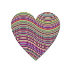 Wave Abstract Happy Background Heart Magnet by BangZart