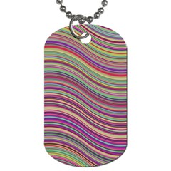 Wave Abstract Happy Background Dog Tag (one Side)