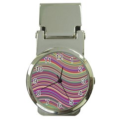 Wave Abstract Happy Background Money Clip Watches